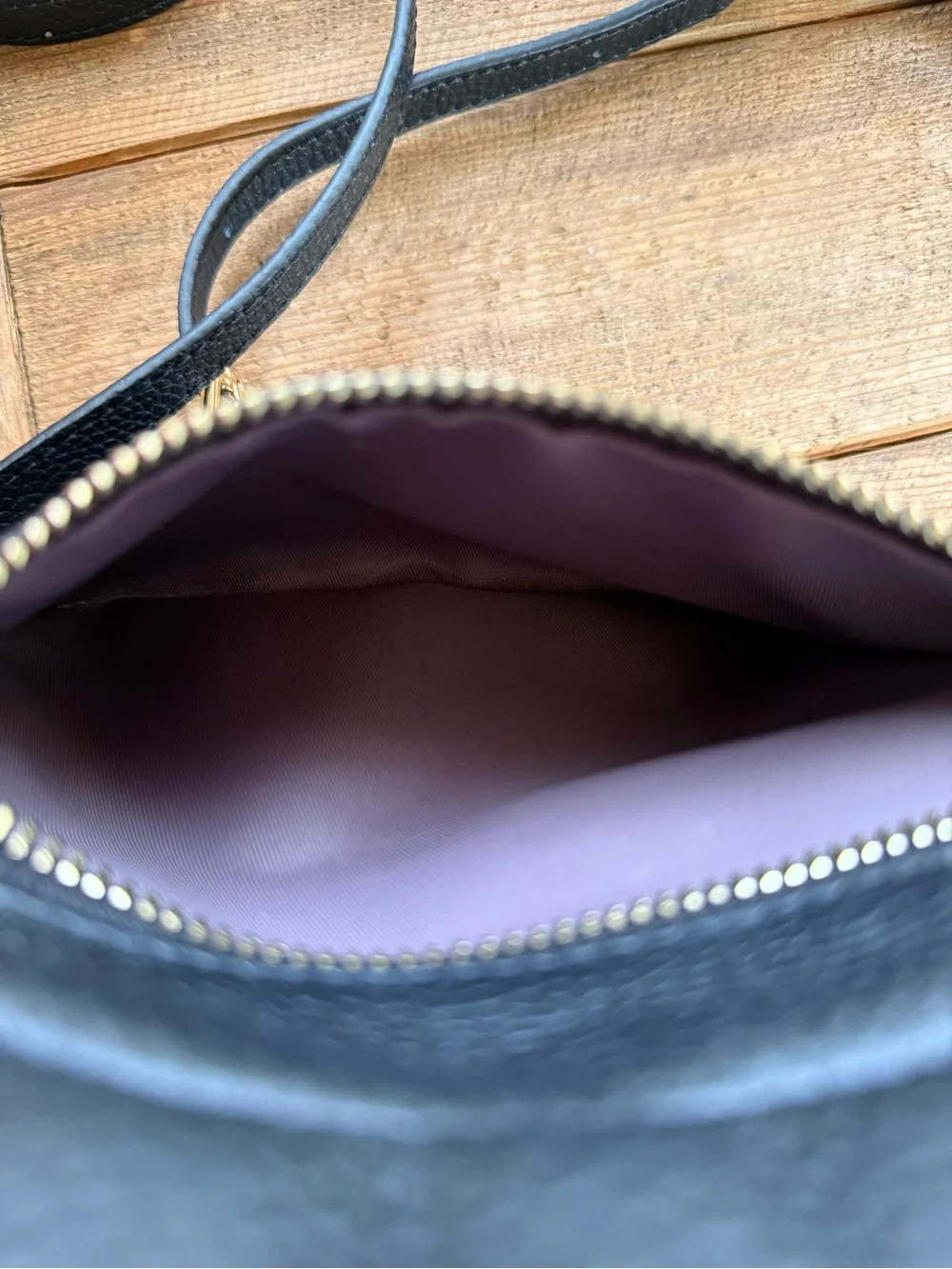 Pom Pom London Mayfair Black Leather Crossbody Camera Bag Double Zip - Picture 8 of 11